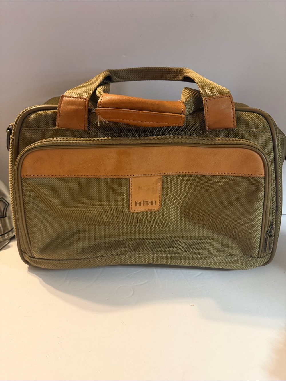 Hartmann Olive Green & Tan Men’s Briefcase